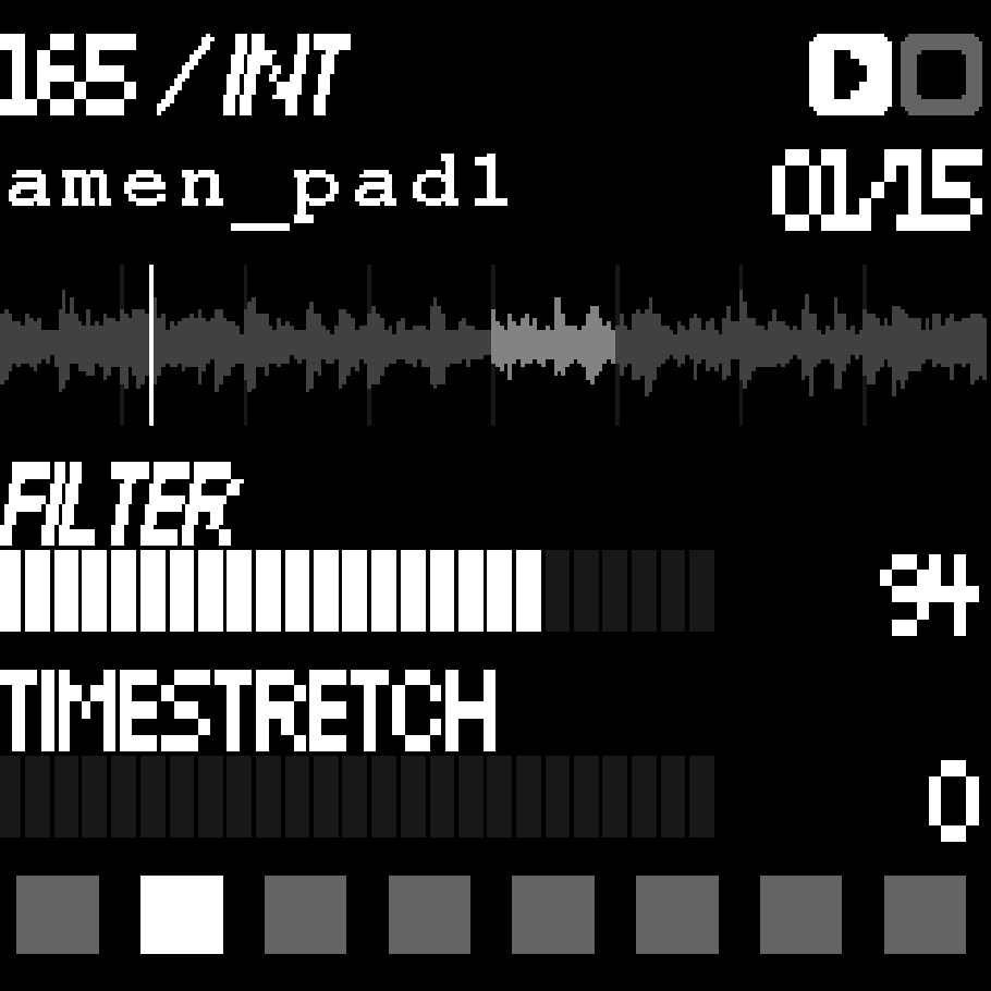 LCD in mode 1, filter and stretch